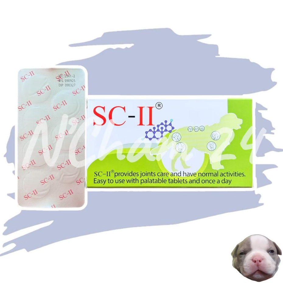 SC-II joint (หมดอายุ03/2027) อาหารเสริมบำรุงข้อ สำหรับสุนัข 1กล่อง บรรจุ 28 เม็ด