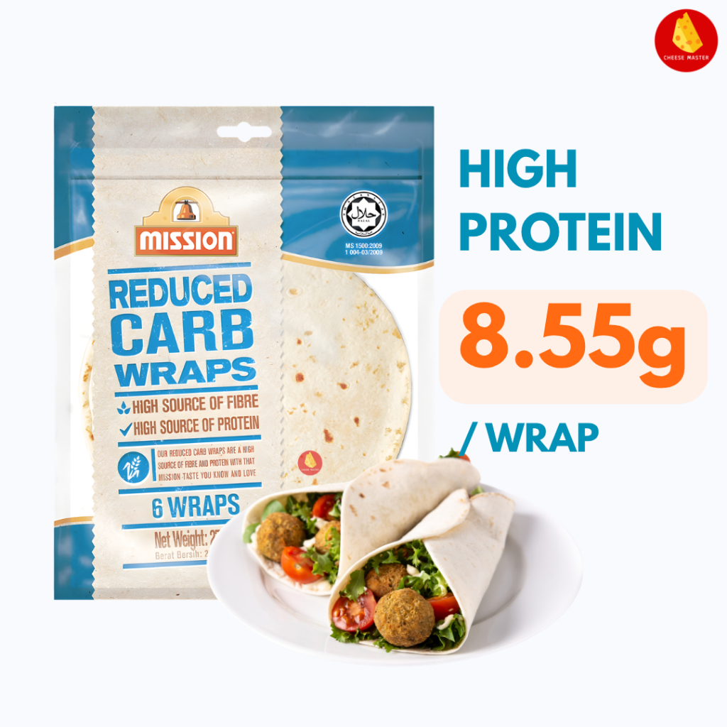 แป้งแรป โปรตีนสูง คาร์บต่ำ Low Carb - Mission Reduced Carb Wrap High Protein 270g