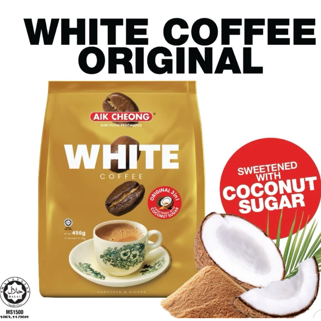 Aik Cheong 3in1 white Coffee Tarik Original (12sx38g)พร้อมส่ง