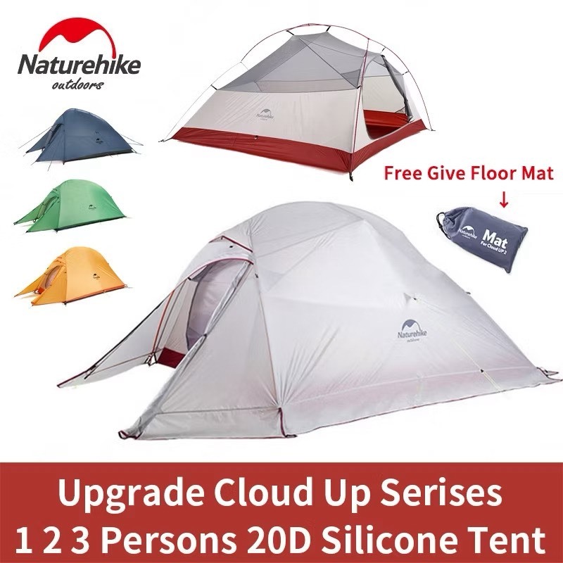 🔥พร้อมส่งทันทีใน24ชม.🔥Naturehike Cloud Up 1 2 3 คน เต็นท์ เบาพิเศษ 20D เต็นท์ตั้งแคมป์ เต็นท์กันน้ํา