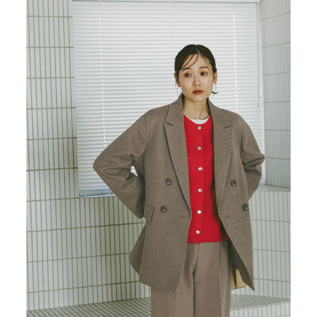 GLOBAL WORK เสื้อแจ็คเก็ตผู้หญิง น้ำหนักเบา ยืดหยุ่น กักเก็บความอบอุ่น Wool-Like Jacotte