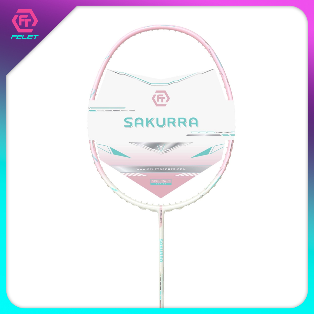 ไม้แบดมินตัน FELET รุ่น SAKURRA (4U) แถมเอ็น คละสี + ซองหนัง PVC