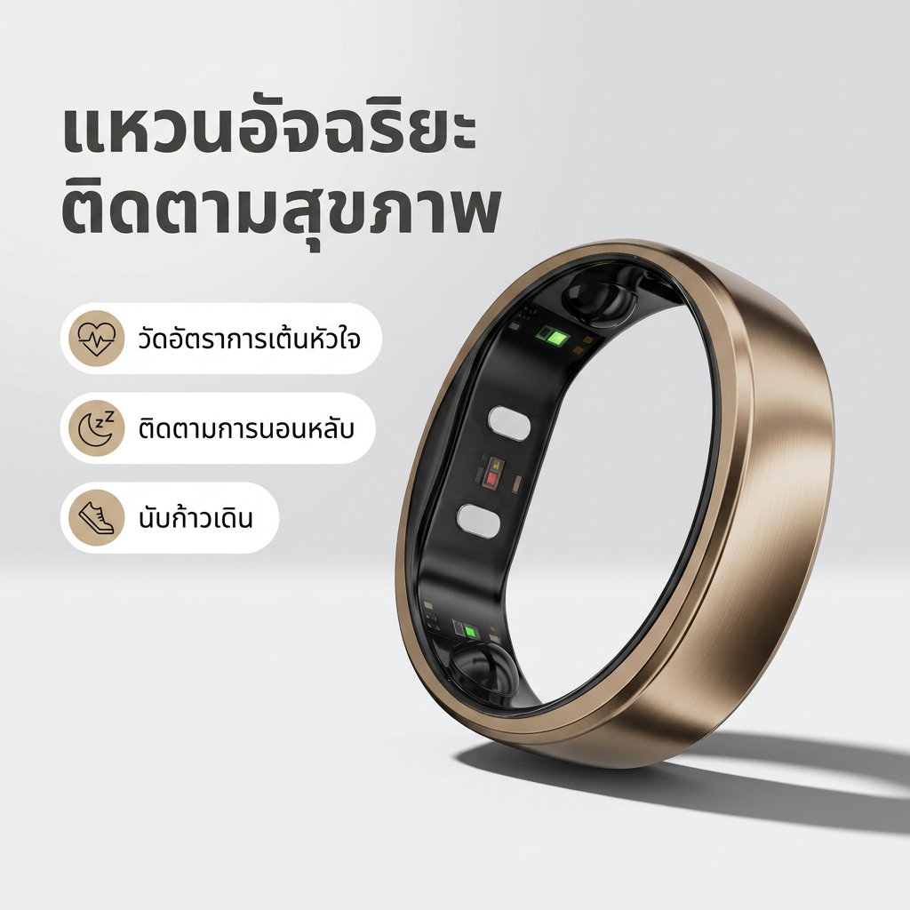 RingConn Gen 2 Air แหวนอัจฉริยะ (Smart Ring) แหวนเพื่อสุขภาพ วัดอัตราการเต้นของหัวใจ ออกซิเจนในเลือด
