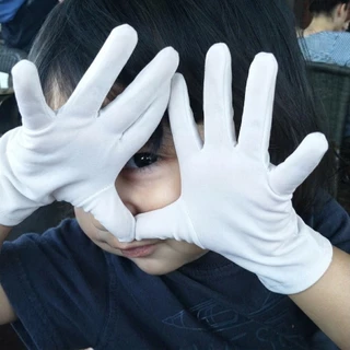ถุงมือออกงานเด็ก 3-5 ขวบ 5-7 ขวบ 7-9 ขวบ 10-12ขวบ แบบสั้น ผ้าเรียบ สีขาว การแสดง แฟนซี ผ้าไนล่อน100% หนา งานดี พร้อมส่ง