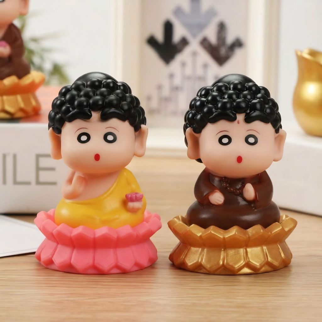 ตุ๊กตาชินจังจอมแก่น เวอร์ชั่นพระพุทธเจ้า– ของตกแต่งบ้านและโต๊ะทำงานสุดน่ารัก เพื่อความผ่อนคลา