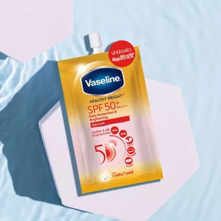 หมดอายุปี 28✨1 ซอง✨Vaseline Healthy Bright Serum SPF50 PA+++ Sun + Pollution Protection 30 ml
