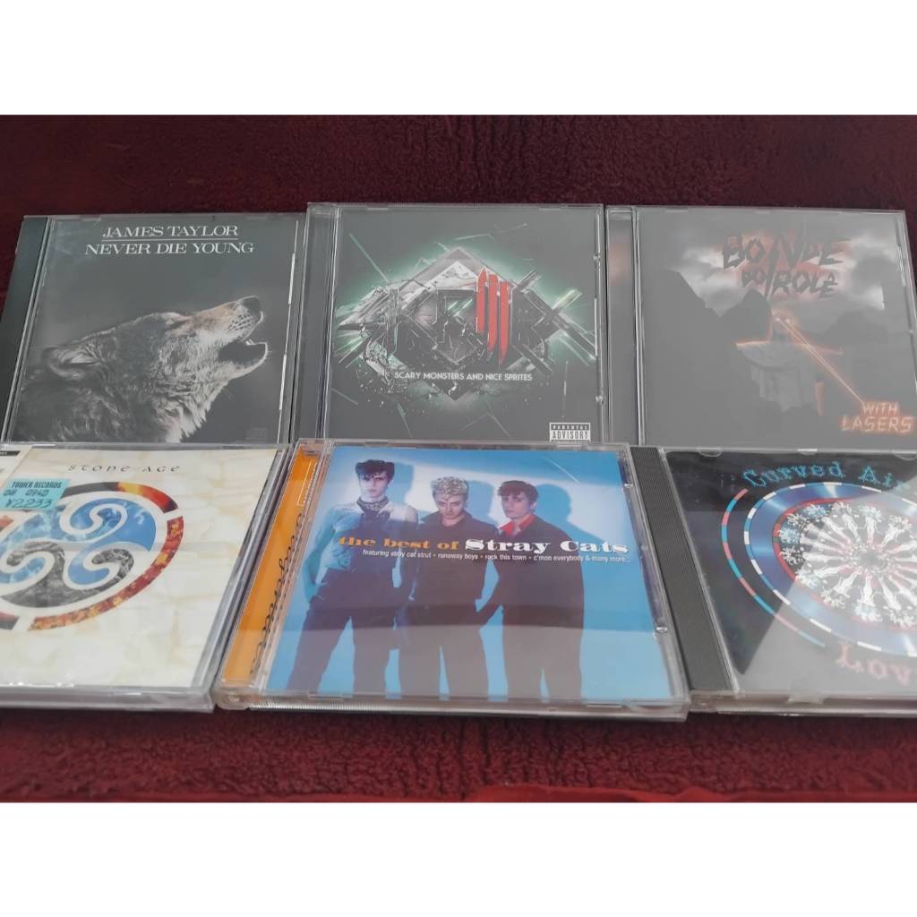 CD James Taylor / Skrillex / Stray Cats / Lusrica / Kelly Clarkson / Julia Fordham สภาพตามรูปปก ZA28