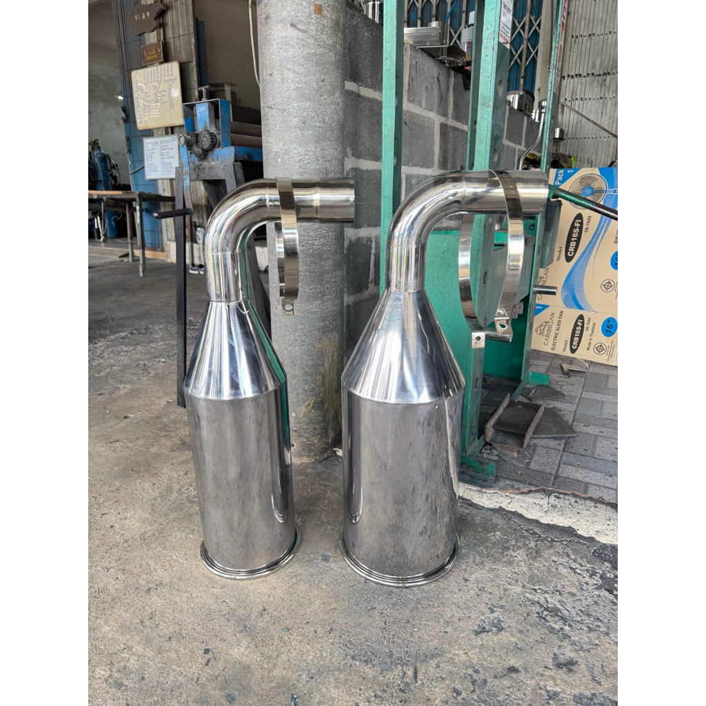ท่อหม้อก๋วยเตี๋ยว,ปลายกรวยพร้อมคอ3นิ้ว+สายรัดท่อ FRR210 FTR240 สำหรับพัก3นิ้วเท่านั้นเสียบแบบของเดิม