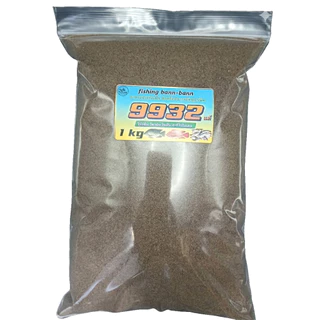 🐟อาหารปลากินพืช 9932 บดละเอียด CP แท้100% ไม่ผสม หัวเชื้อตกปลา โปรตีนสูง แพ็ก 1 kg เต็ม ใช้เป็นเหยื่อตกปลาเกล็ดทุกชนิด