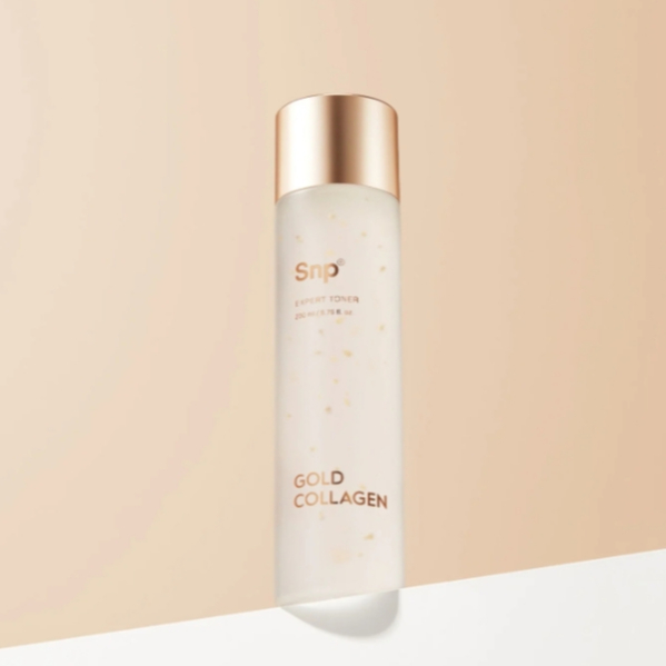 [โทนเนอร์เจลลี่ผสมทอง] SNP Gold Collagen Expert Toner 200 ml.