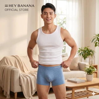 HeyBanana Men's Underwear ice silk ชุดชั้นในชายระบายอากาศได้ดีและไร้ตะเข็บ การออกแบบไร้ขอบ น้ำหนักเบาและระบาย