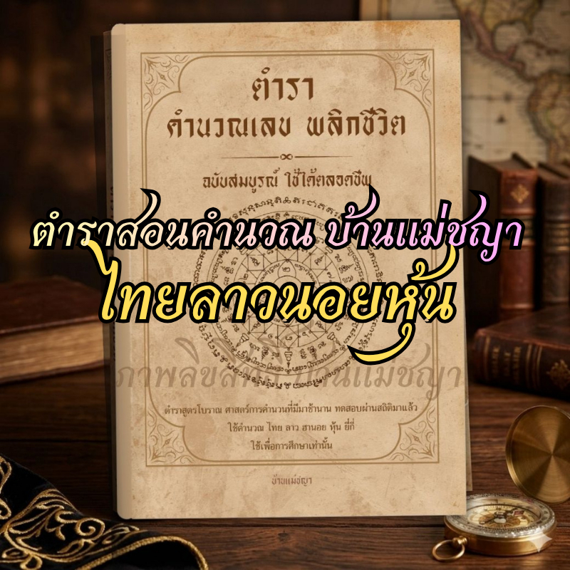 ตำราสอนสูตรคำนวณบ้านแม่ชญา ของแท้ สูตรตลอดชีพ ไทย นอย ลาว หุ้น ยี สอนการคิด อย่างเป็นระบบ มีตัวอย่าง