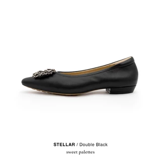 Sweet Palettes รองเท้าหนังแกะ Stellar Double Black