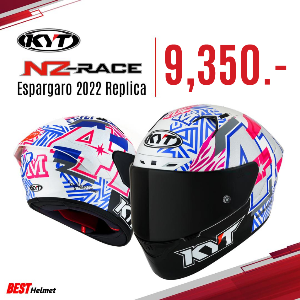 หมวกกันน็อค KYT รุ่น NZ RACE ลาย Espargaro 2022 Replica