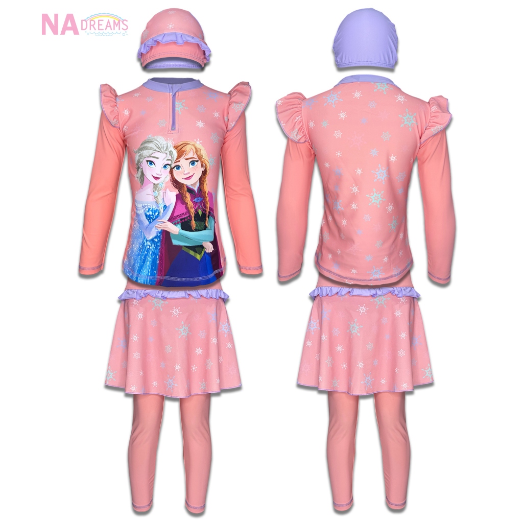 Disney مايوه بنات قطعتين Frozen ‏(بلوزة وتنورة بنطلون) — صورة 2