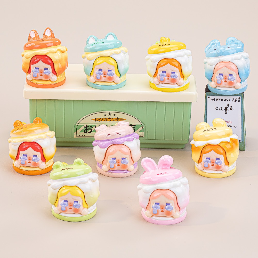 พร้อมส่ง ของตกแต่ง สะสม DIY เด็กหญิงมาการอง (1 SET 9 ตัว)