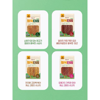 [Vegetable&Meat ขนมสุนัขผักผสมเนื้อสัตว์ล้วนๆ ขนมนำเข้าจากเกาหลี] Hello Doggy ขนมหมา Jerky เนื้อผสมผักโขม แครอท