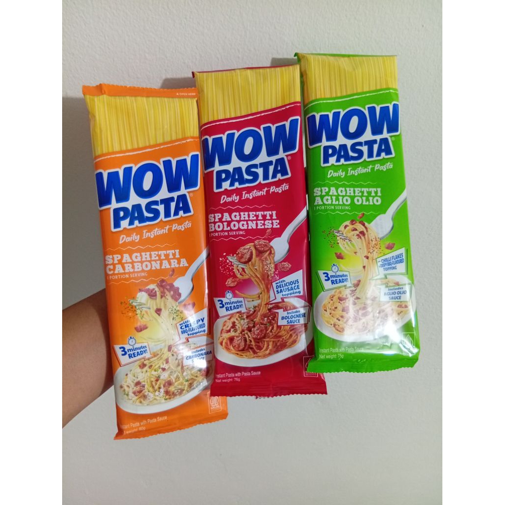 (ใช้โค้ดส่งฟรี+โค้ดป้ายเหลืองได้)WOW PASTA สปาเก็ตตี้กึ่งสำเร็จรูปเครื่องปรุงพร้อมทาน เส้นเหนียวนุ่มอร่อยมากต้องลอง