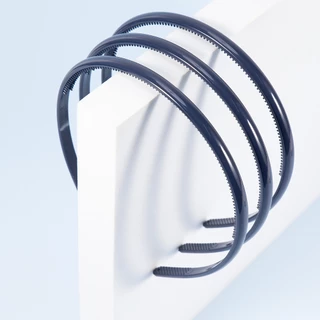 ที่คาดผมหนา 8 mm พลาสติกเกรด เกาหลี KOREA แบบมีซี่ฟัน หยืดหยุ่นได้ดี ทนทานไม่มีหักง่าย
