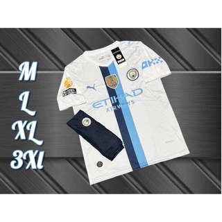 ชุดฟุตบอลชุดกีฬาเสื้อพร้อมกางเกงผ้านิ่มเย็นใส่สบายขนาดไซร้M L XL 3XL