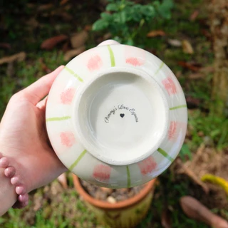 Kokoro Chawan Stripe by Pimmy’s Love Express ถ้วยชงมัทฉะลายทาง สีชมพูพาสเทล น่ารัก สดใส ใช้งานแล้วมีความสุขสุดๆ