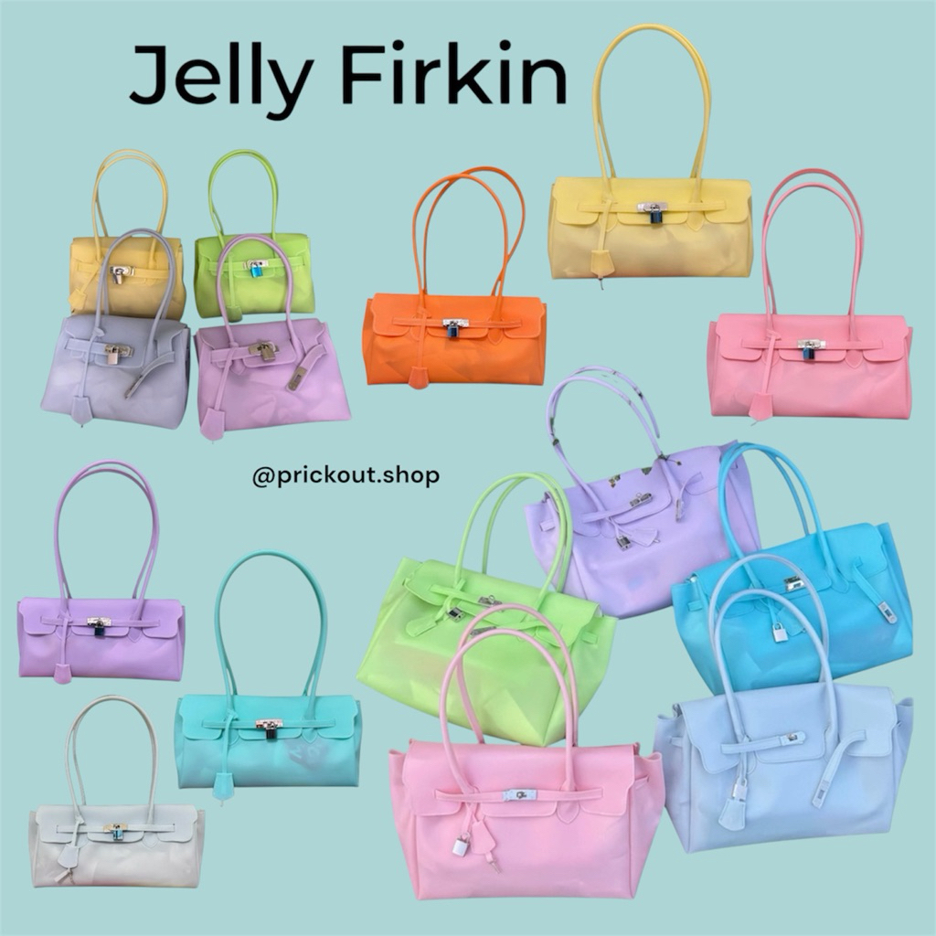 💖พร้อมส่งบางสีค่า💖พรีออเดอร์ กระเป๋า Jelly Firkin น่ารักมากค่า สีสันสดใส