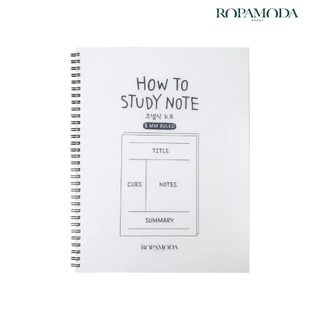 Ropamoda สมุดโน้ต Cornell จดเลคเชอร์ How To Study Note ช่วยจัดระเบียบความคิด ทบทวนเนื้อหาง่าย (16042)