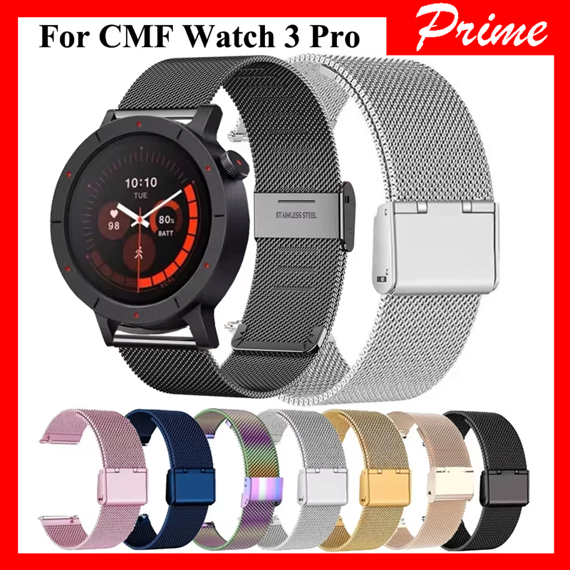 สายนาฬิกา Mesh สำหรับ CMF Watch 3 Pro สายนาฬิกาสแตนเลสสำหรับ CMF Watch Pro 3 2 อุปกรณ์เสริมสายนาฬิกา
