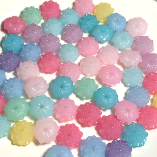 ลูกปัดดอกบัว ซองละ10ชิ้น ขนาด15.5mm. พร้อมส่งจากไทย