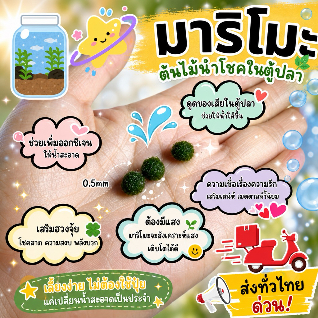 มาริโ​มะ​แท้💯ซื้อ(5แถม1)พืชแห่งโชค​ การเงิน​ ความรัก​🎏