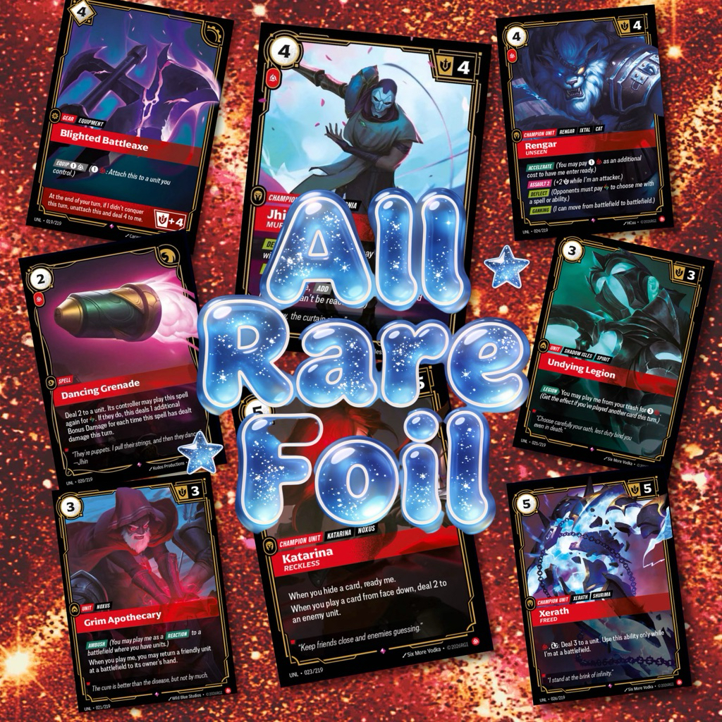 Riftbound Unleashed Fury ระดับ Rare ( All Foil )
