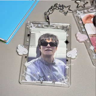 Angel Star Photocard Holder เฟรมการ์ด ปีกนางฟ้า ลายดาวสุดคิวท์ ใส่โฟโต้การ์ดได้ 2 ใบ