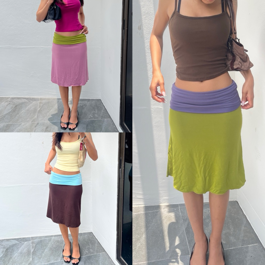 Tropical Midi Skirt กระโปรงBuarchom กระโปรงใส่ไปทะเล