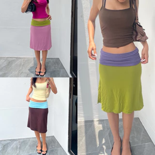 Tropical Midi Skirt กระโปรงBuarchom กระโปรงใส่ไปทะเล