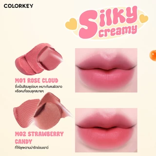COLORKEY SILKY CREAMY MATTE LIP MUD คัลเลอร์คีย์ ชิลกี้ครีมมี่แมทท์ ลิปเนื้อแมตต์กํามะหยี่ บางเบา เบลอร่องปาก