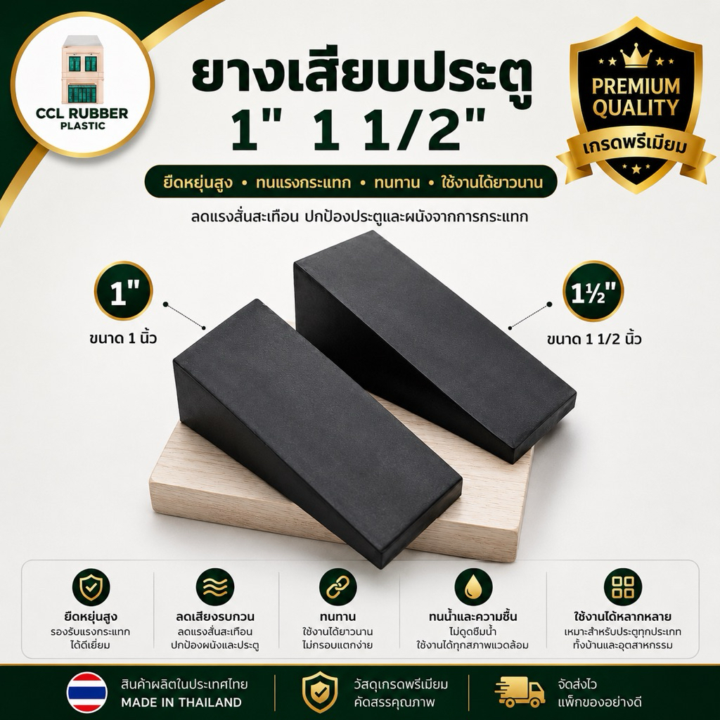 ยางเสียบ ยางเสียบประตู เสียบร่อง ขนาด 1" 1 1/2"