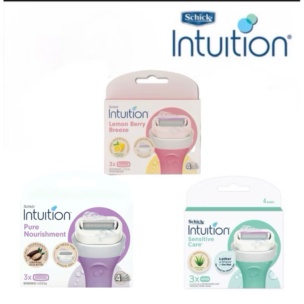 🪒 รีฟิล มีดโกนขน หัวสบู่(1 กล่องมี3ชิ้น) Schlick Intuition Refill