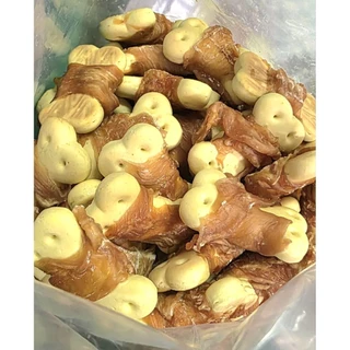 ขนมสุนัข สันในไก่พันบิสกิตขนาด🍗 50กรัม,150กรัม🍗