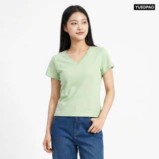 Yuedpao Ultrasoft Non-Iron 2026 (Women) - V Neck เสื้อยืดคอวีผู้หญิง สีพื้น ผ้านุ่ม ใส่สบาย ไม่ต้องรีด Set Colorful