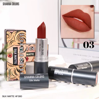 HF360 ลิปสติก ซีเวนน่า คัลเลอร์ส ซิล แมทท์ ลิป SIVANNA COLORS Silk Matte Lip