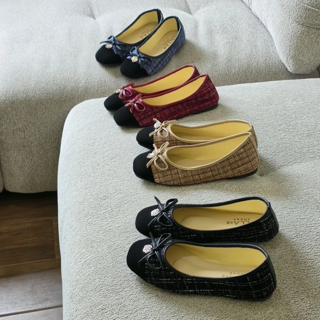 OHODOODEE รองเท้าคัทชูรุ่น Classy Tweed Charm M565