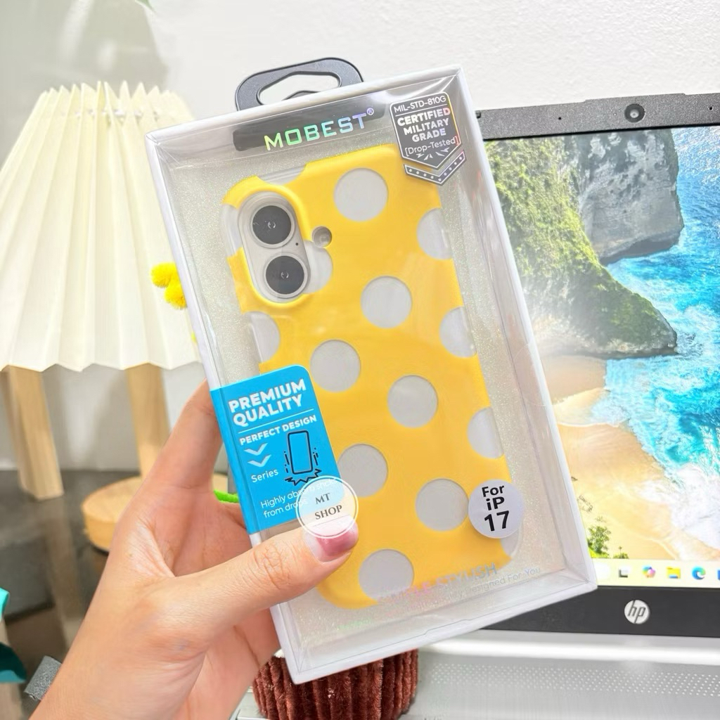 Mobest**เคสPolka Dot เนื้อด้าน สำหรับรุ่น IP 17 / 17promax
