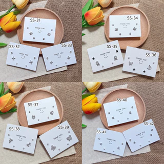 [SS1] ต่างหูเซต3คู่(6ชิ้น) ต่างหูมินิมอลแบบติดหูสีเงินพร้อมทั้งแป้นแบบยางทุกคู่ ราคาต่อ1เซต(6ชิ้นตามภาพ)