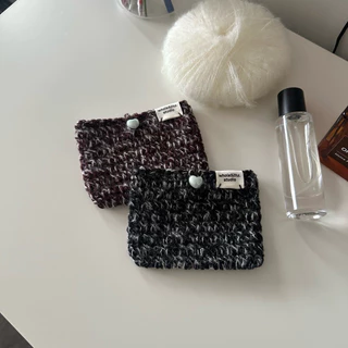 (Pre-order)Digital camera pouch | crochet | handmade 📷🧶กระเป๋าถักใส่กล้องดิจิตอลและใส่บัตร (ขนาด8x11cm.)