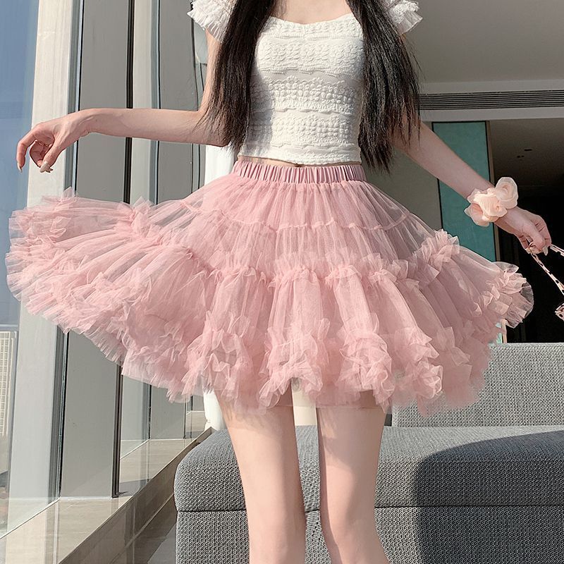 พร้อมส่งLameiStore 2026 กระโปรงบัลเล่ต์ลูกไม้หรูหรา รูปที่ 7