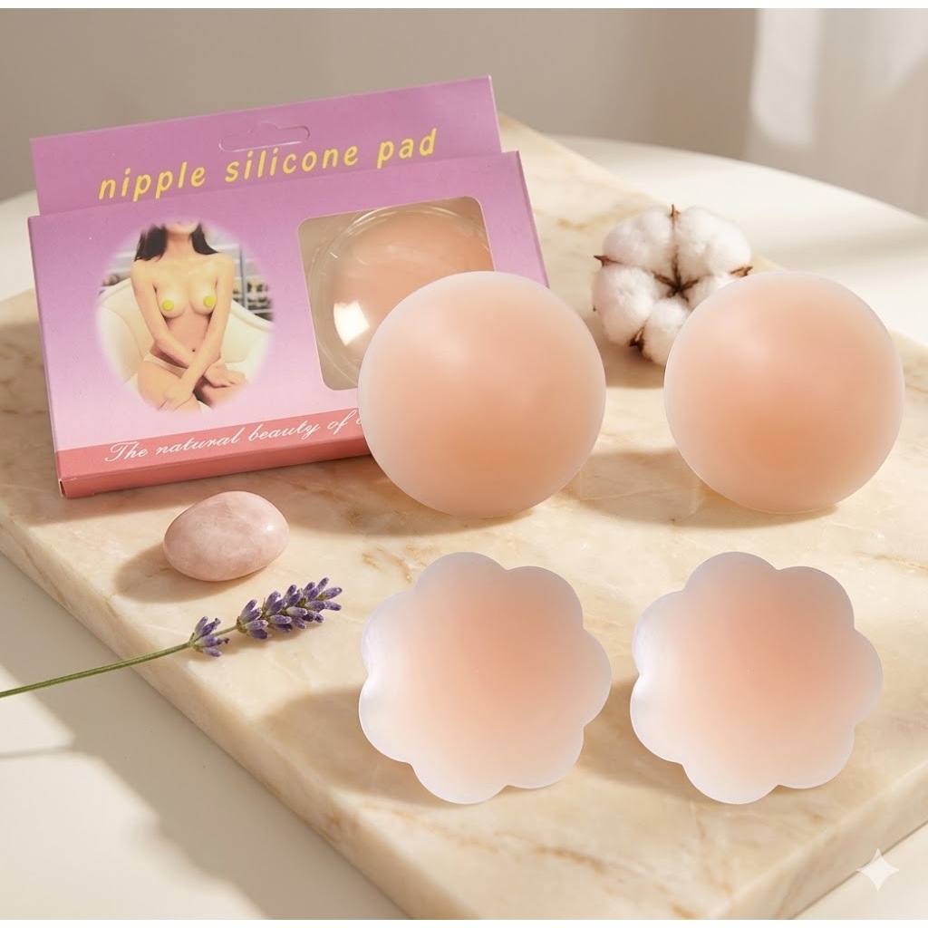 Nipple Silicone Pad จุกปิดหัวนมซิลิโคน ราคาถูก ซิลิโคนปิดหัวนม บราซิลิโคน มี 2 ลายให้เลือก