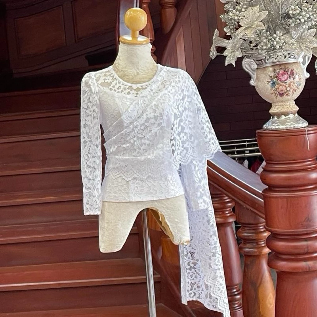 รหัส สบ78 ผ้าลูกไม้สะไบคาด อัดซับผ้ากาวแล้วเรียบร้อย