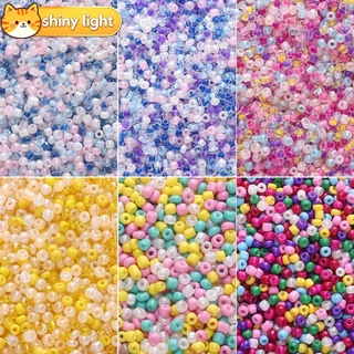 ลูกปัดแก้วเม็ดข้าวสีผสม 2 มม. 700 ชิ้นต่อแพ็ค อุปกรณ์ DIY ทำสร้อยข้อมือ สร้อยคอ เครื่องประดับ