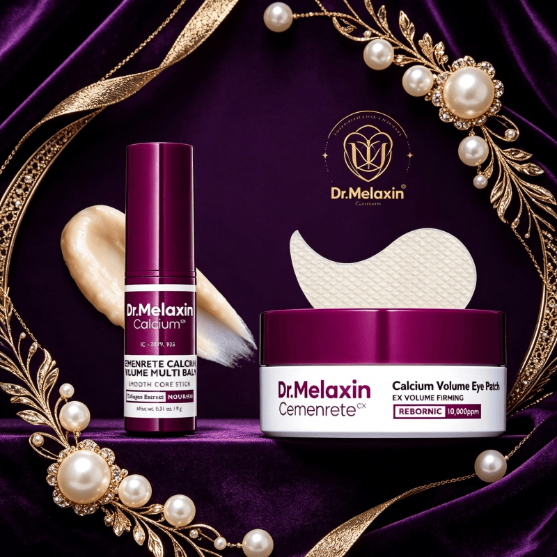 Dr.Melaxin Cemenrete ครีมแคลเซียม 9g + แผ่นแปะตา 60 ชิ้น คอลลาเจน บำรุงผิวหน้าและรอบดวงตา