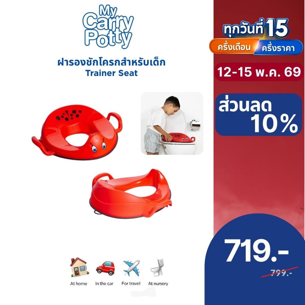 My Carry Potty My Little Trainer Seat ที่นั่งฝึกขับถ่ายสำหรับเด็ก ปลอดภัย มั่นใจ ใช้งานง่ายทุกวัน